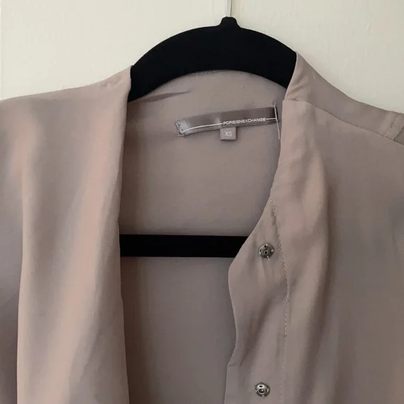 Gray Beaded Drape Blouse - Picture 3 of 5